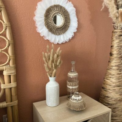 Miroir Juju Hat « Perle de Lagon » – Une touche bohème entre ciel clair et eau salée