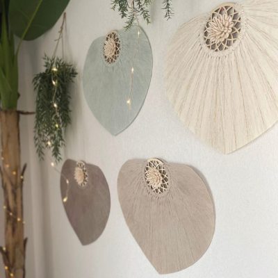 Plumes en macramé